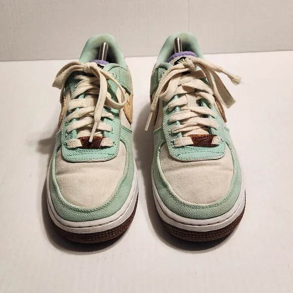 Nike Air Force 1 Low Happy Pineapple Canvas Sneakers Green Size 6 - Picture 5 of 11